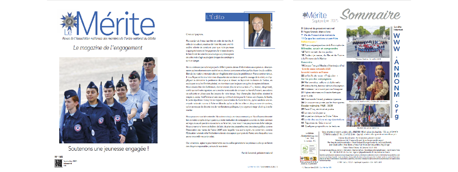 La revue « Le Mérite » n°185